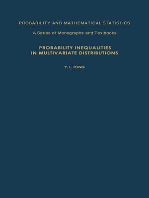 cover image of Probability Inequalities in Multivariate Distributions
